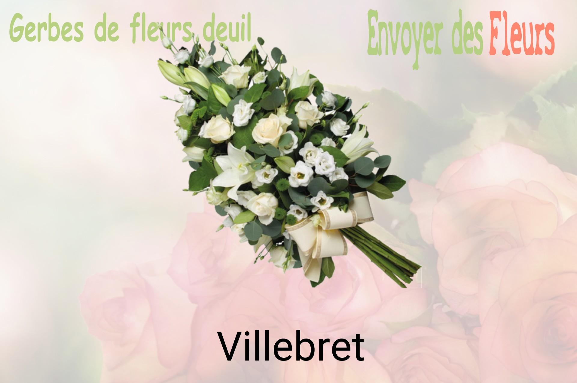 Gerbe de fleurs de deuil livrée à Villebret